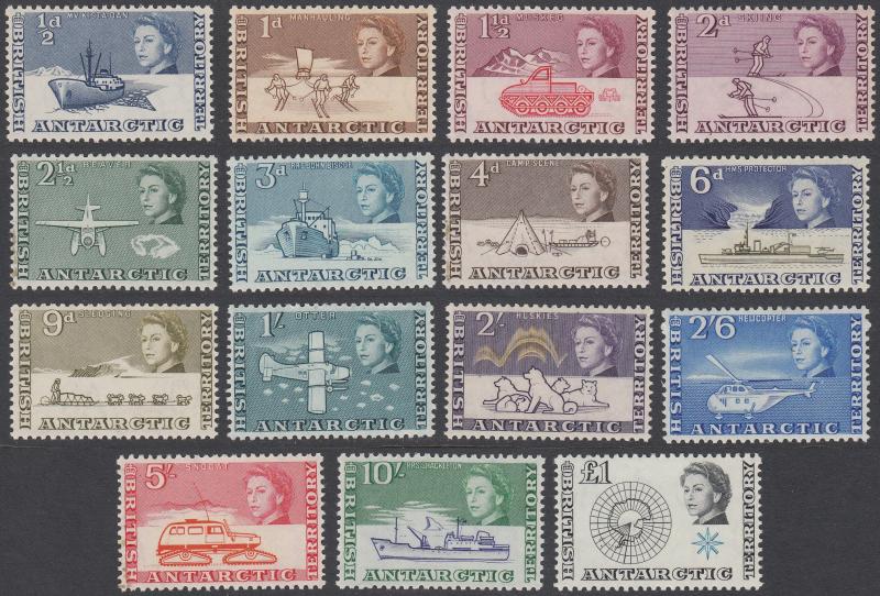 British Antarctic Territories 1-15 MLH CV $169.55