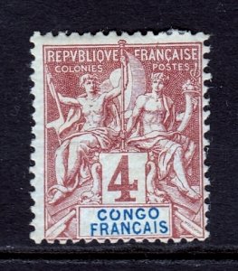 French Congo - Scott #20 - MH - Tiny thin speck - SCV $4.00