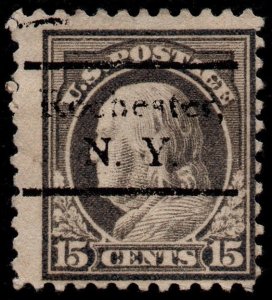 U.S. Scott #514: 1917 15¢ Benjamin Franklin, Used, Rochester NY precancel, F