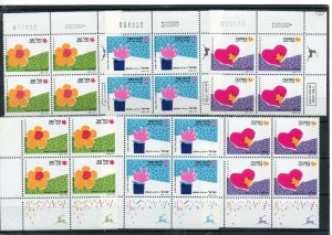 Israel Scott #1035-37 Special Occasions Tab Block and Plate Block Pairs MNH!!