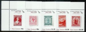 NEW ZEALAND Sc#2003-2007 Complete Mint Never Hinged Set