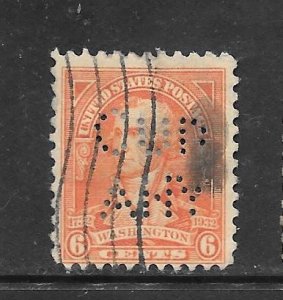 #711 Used Single Perfin