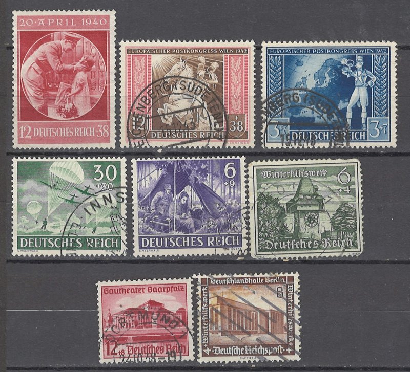 COLLECTION LOT # 1672 GERMANY 8 SEMI POSTAL STAMPS 1936+