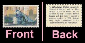 US 3335 All Aboard 20th Century Limited 33c single (1 stamp) MNH 1999