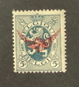 Belgium 1929-31 Scott o7  MH - 5c, Heraldic Lion Coat of Arms, overprinted