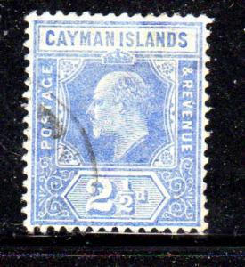 CAYMAN ISLANDS #23  1908  2 1/2p  KING EDWARD VII    F-VF  USED