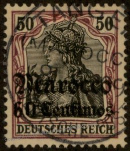 Germany 1905 Offices Morocco TANGER Mi28 50pf Germania Unwmk Used 95889