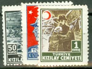 Turkey RA85//91 missing RA87 MNH, scan shows only a few, CV $43