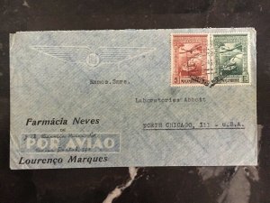 1946 Drugstore In Mozambique Commercial Airmail Cover To Chicago IL USA