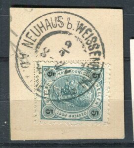 AUSTRIA; 1890s-1900s early F. Joseph issue fine used Full Postmark PIECE