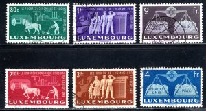 Luxembourg #272-277  Used   VF  CV $100.00  ....    3600219