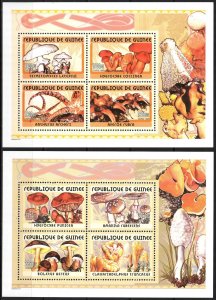 Guinea 2001 / 2002 Mushrooms 2 sheets of 4 MNH**