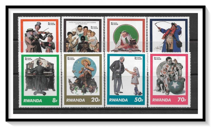 Rwanda #1027-1034 Norman Rockwell Covers Set MNH