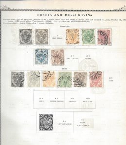 BosniaAnd Herzegovina - 1 old (1800's) album pages.  See description and...