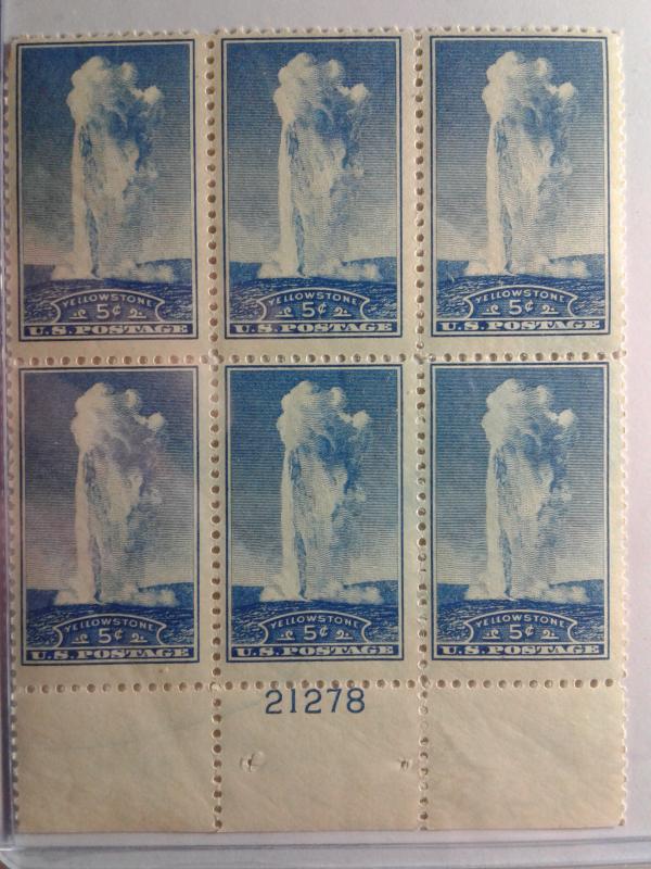 SCOTT # 744 PLATE BLOCK OF 6 GEM MINT NEVER HINGED !! AMAZING !!!