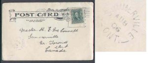 Canada-cover #7959 - 1c Franklin - York Cty-Summerville,Ont single broken circl