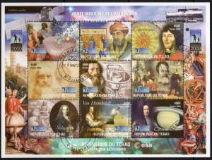 Chad 2009 International Year Astronomy/Copernicus/Da Vinci Sheetlet (9) Perf.CTO