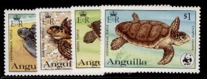 ANGUILLA QEII SG560a-563a, 1983 Turtles PERF 12 set, NH MINT. Cat £35.
