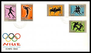 Niue 432-436 Summer Olympics U/A FDC