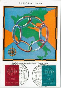 56912 - BELGIUM - POSTAL HISTORY - MAXIMUM CARD: 1959 EUROPA CEPT peace-