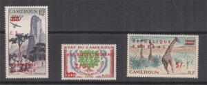 CAMEROON, 1961 Republique Federal 2s.6 on 30f., 5s. on 100f. & One Pound on 500f