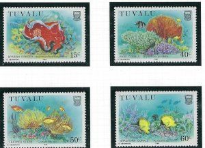 Tuvalu 465-68 MNH 1988 Marine Life (ak1107)