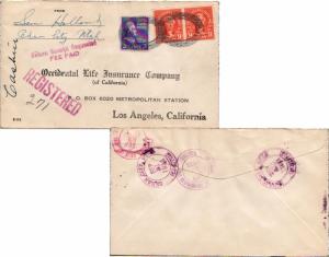 United States Utah Cedar City 1938 violet double ring  3c Jefferson Prexie an...