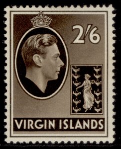 BRITISH VIRGIN ISLANDS GVI SG118, 2s 6d sepia, M MINT. Cat £70. CHALKY