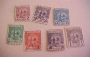 TANGIER LOCAL POST  6 DIFF., 4 ARE  LIGHT HINGED, 2 WITH NO GUM