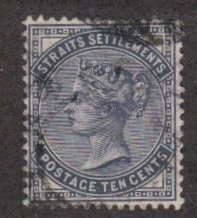 Straits Settlements # 51, Queen Victoria,  Used, 1/3 Cat.