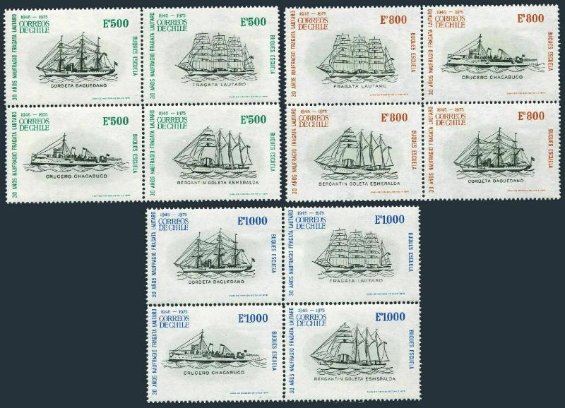 Chile 461-472a,472e exist,MNH.Michel 830-841. Shipwreck of Frigate Lautaro,1975.