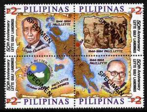 Philippines 1994 50th Anniversary of Leyte Gulf Landings ...