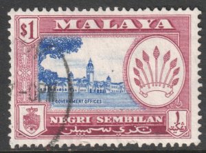 Malaya Negri Sembilan Scott 72 - SG77, 1957 Pictorial $1 used