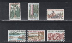 Central Africa  # 240-245, Wood Industry, Mint LH, 1/3 Cat.