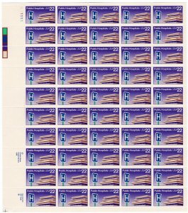 Scott #2210 Public Hospitals 22¢ Sheet of 50 Stamps - MNH