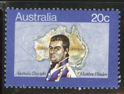 AUSTRALIA Scott 726 MNH** 1980 Flinders Map