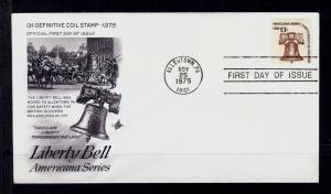 FIRST DAY COVER #1618 Proclaim Liberty 13c Liberty Bell Coil ARTCRAFT FDC 1975