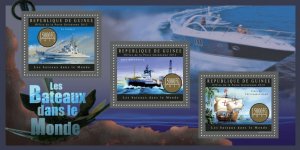 GUINEA - 2012 - Ships of the World #1 - Perf 3v Sheet - Mint Never Hinged