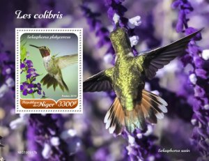 NIGER - 2019 - Hummingbirds - Perf Souv Sheet  - M N H