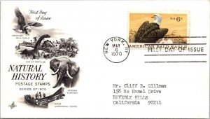 FDC 1970 SC #1390a Artcraft Cachet, Bald Eagle - New York, Ny - Single - J1923