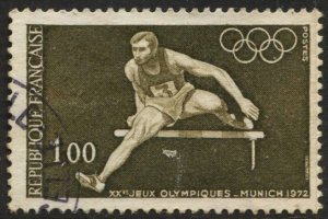 France #1348 Hurdler and Olympic Rings Used CV$0.30