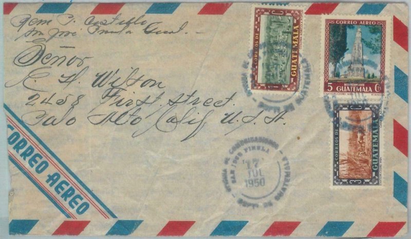 81673 - GUATEMALA -  POSTAL HISTORY -  COVER from SAN JOSE PINULA  1950