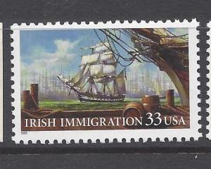 3286 Catalog # Irish immigration Ireland Single Stamp 33 Cent from Sheet