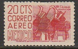 MEXICO C188, 20¢ 1950 Definitive wmk 279 UNUSED, H OG. VF.