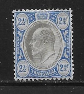 Transvaal 255 2 1/2d Edward VII single Unused LH