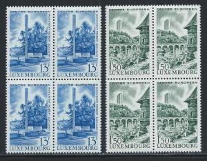 LUXEMBOURG SC# 445-6 B/4 FVF/MNH 1966