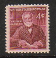 #1171  MNH  4c A. Carnegie, Industrialist 1960 Issue