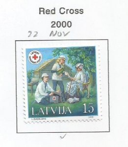 LATVIA - 2000 - Red Cross - Perf Single Stamp - Mint Lightly Hinged