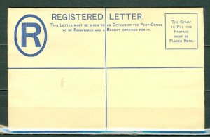 BERMUDA GEO V UNUSED REGISTERED LETTER...VERY NICE