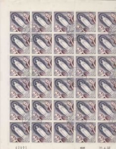 monaco 1958 first  day of issue  special cancelled stamp sheet R19882